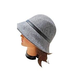 NWT Liz Claiborne 1920s-inspired Women's Grey Hat Belted